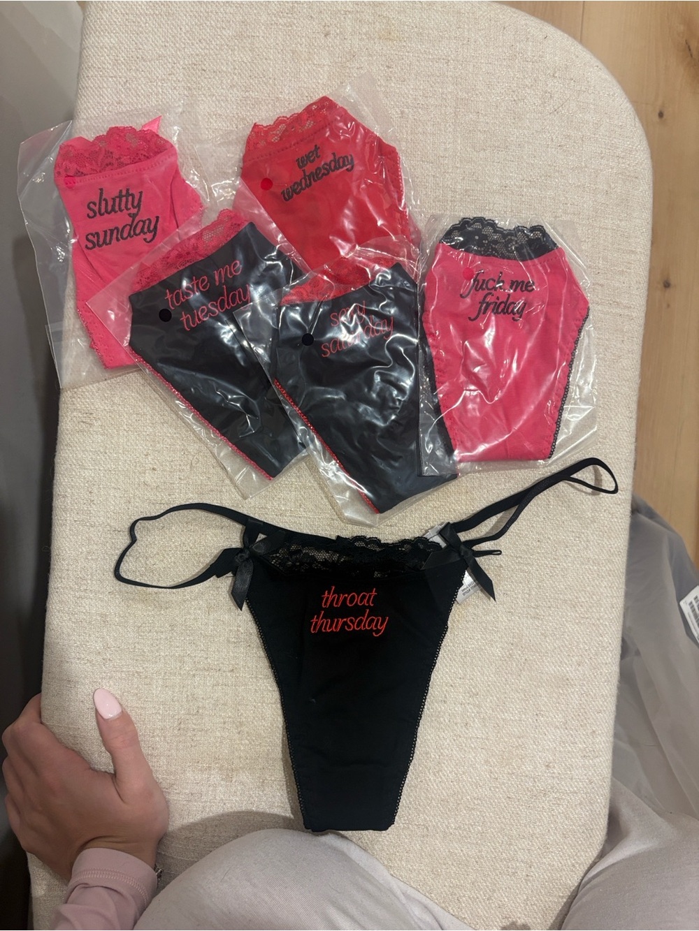 NWT small thong set of 7